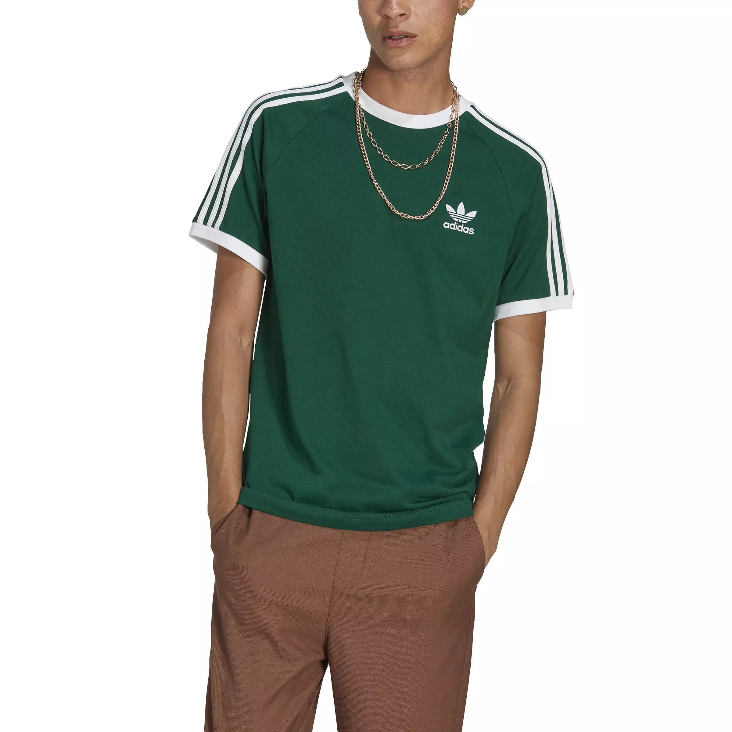 Adidas 3 stripes tee green new arrivals